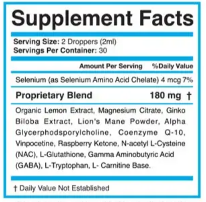 CerebroZen Supplement Facts