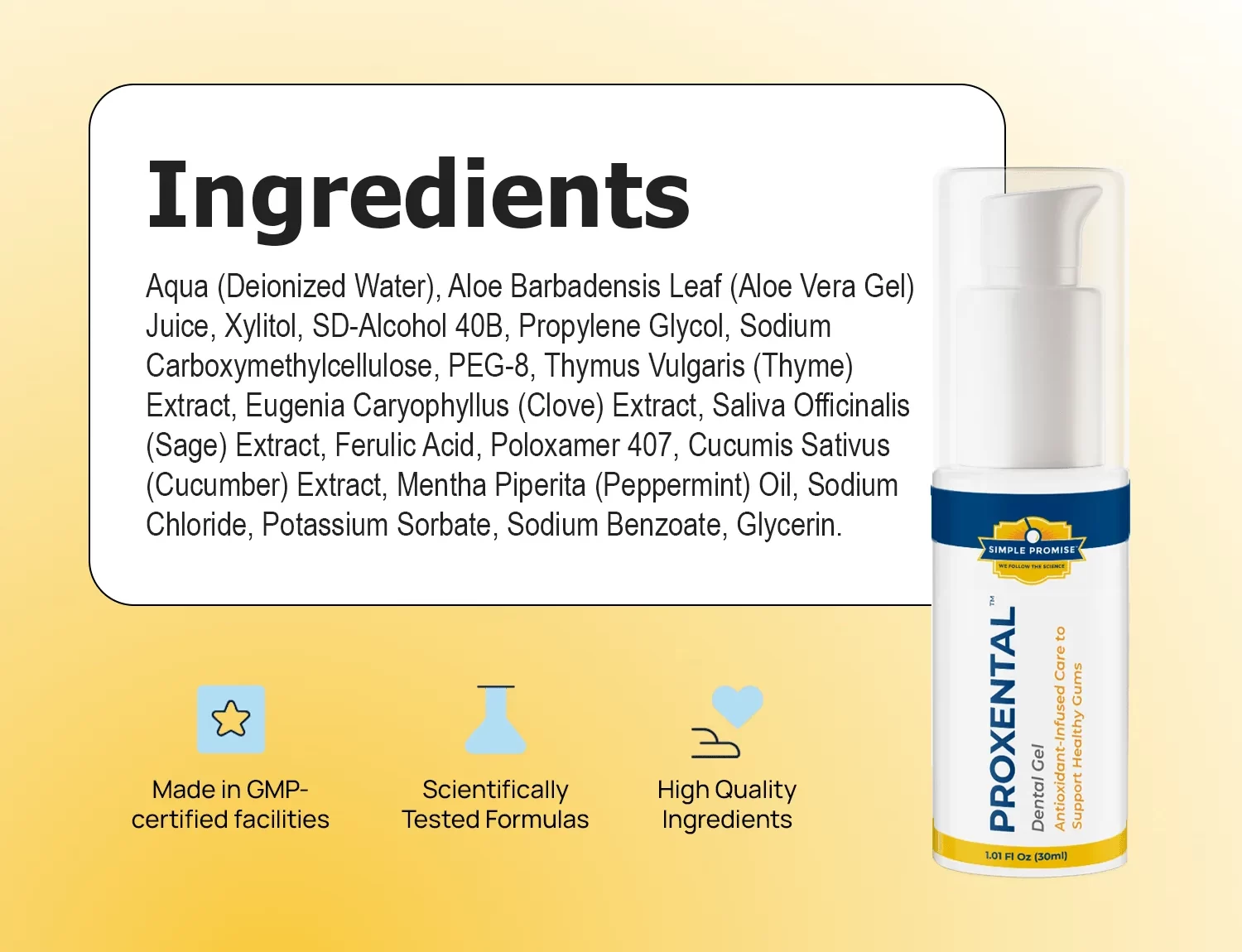 ProXental Ingredients