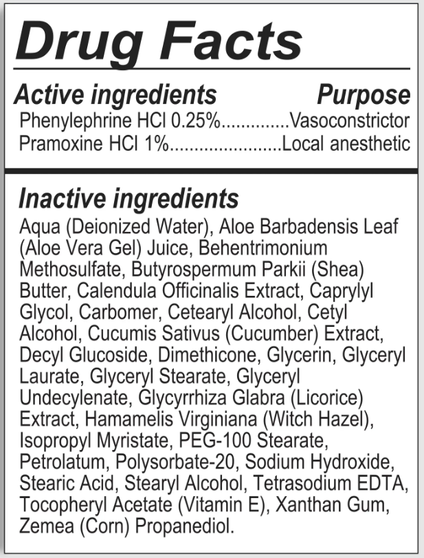 Simple H Supplement facts