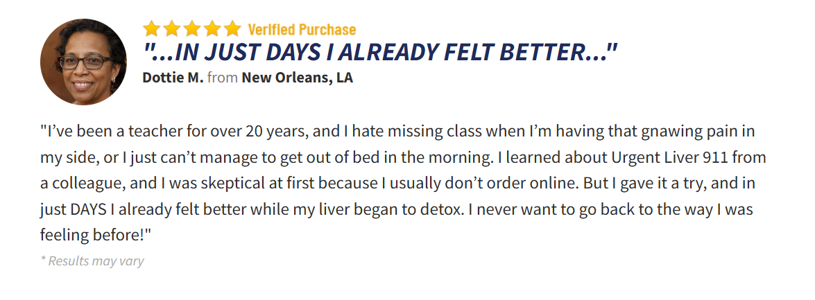 Urgent Liver 911 Customer Reviews